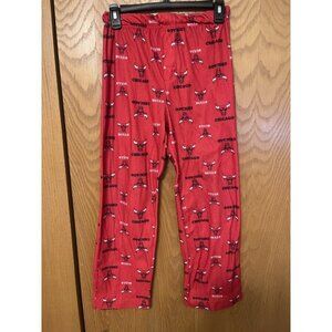 Chicago Bulls NBA Licensed Red Fleece Lounging Pajama Pants Boys M (10/12)